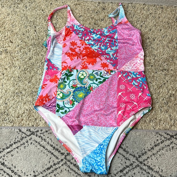 STELLA COVE
Patchwork Sea One Piece Swimsuit in Pink Size 14 Years - Picture 3 of 6
